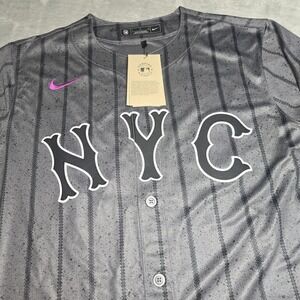 Nike Pete Alonso New York Mets City Connect Jersey Size Large Grey Mens New
